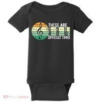 These Are Difficult Times Music Sheet Funny Band Gift Orchestra Musical Gift Baby Bodysuit thumb 0