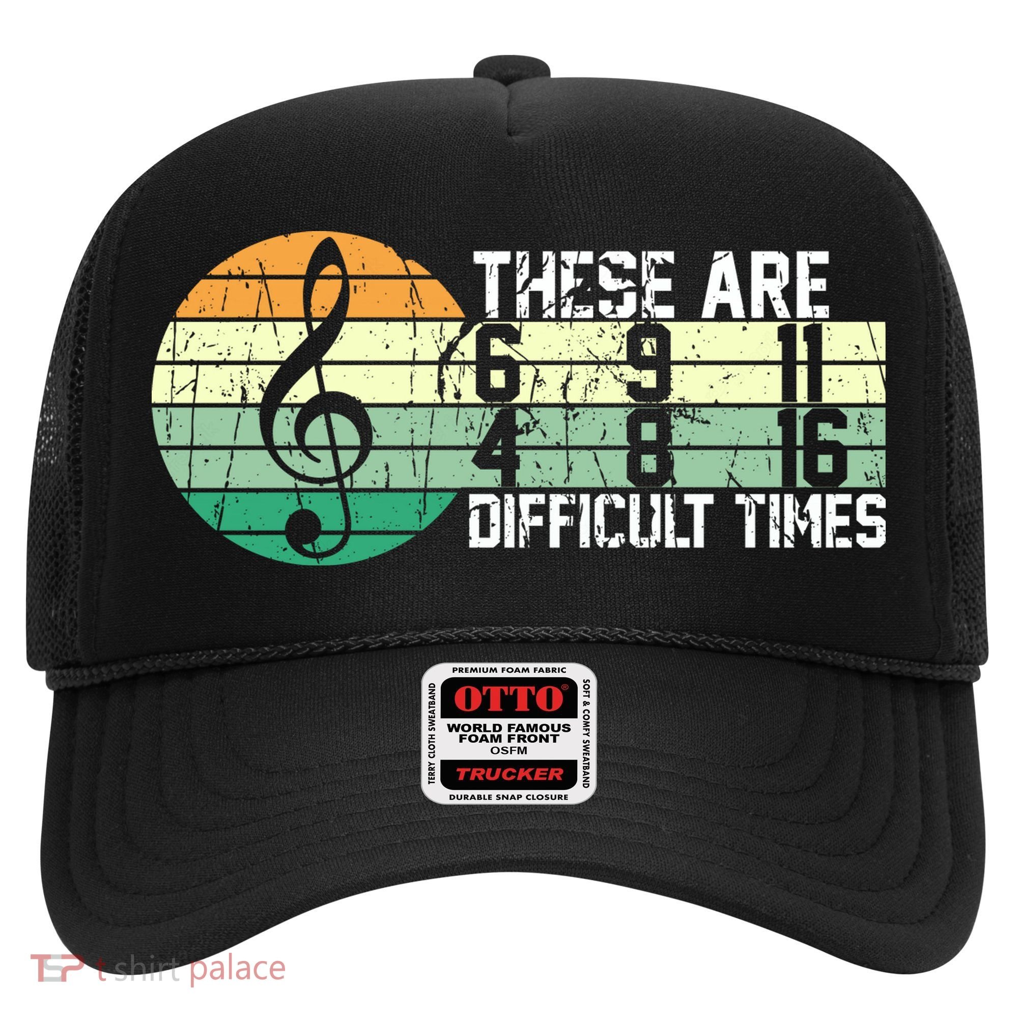 These Are Difficult Times Music Sheet Funny Band Gift Orchestra Musical Gift Hat