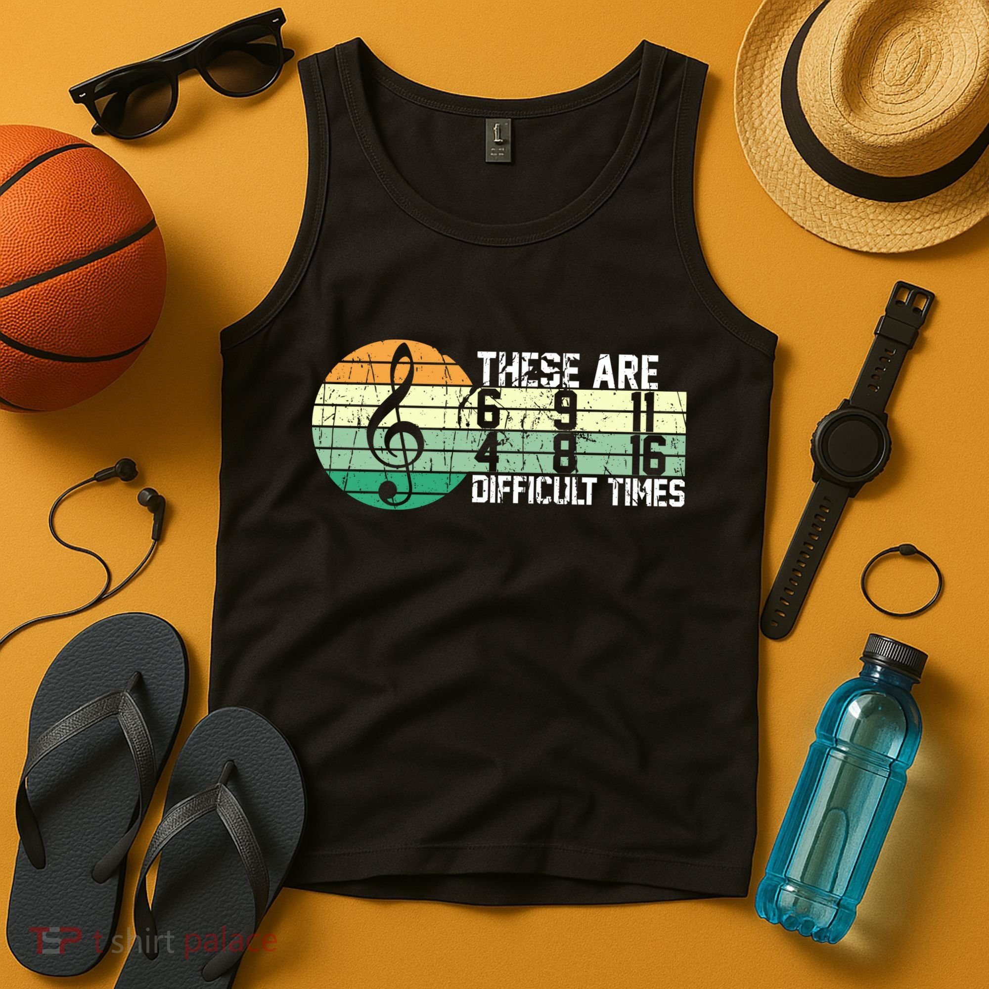 These Are Difficult Times Music Sheet Funny Band Gift Orchestra Musical Gift Tank Top