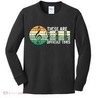 These Are Difficult Times Music Sheet Funny Band Gift Orchestra Musical Gift Kids Long Sleeve Shirt thumb 0