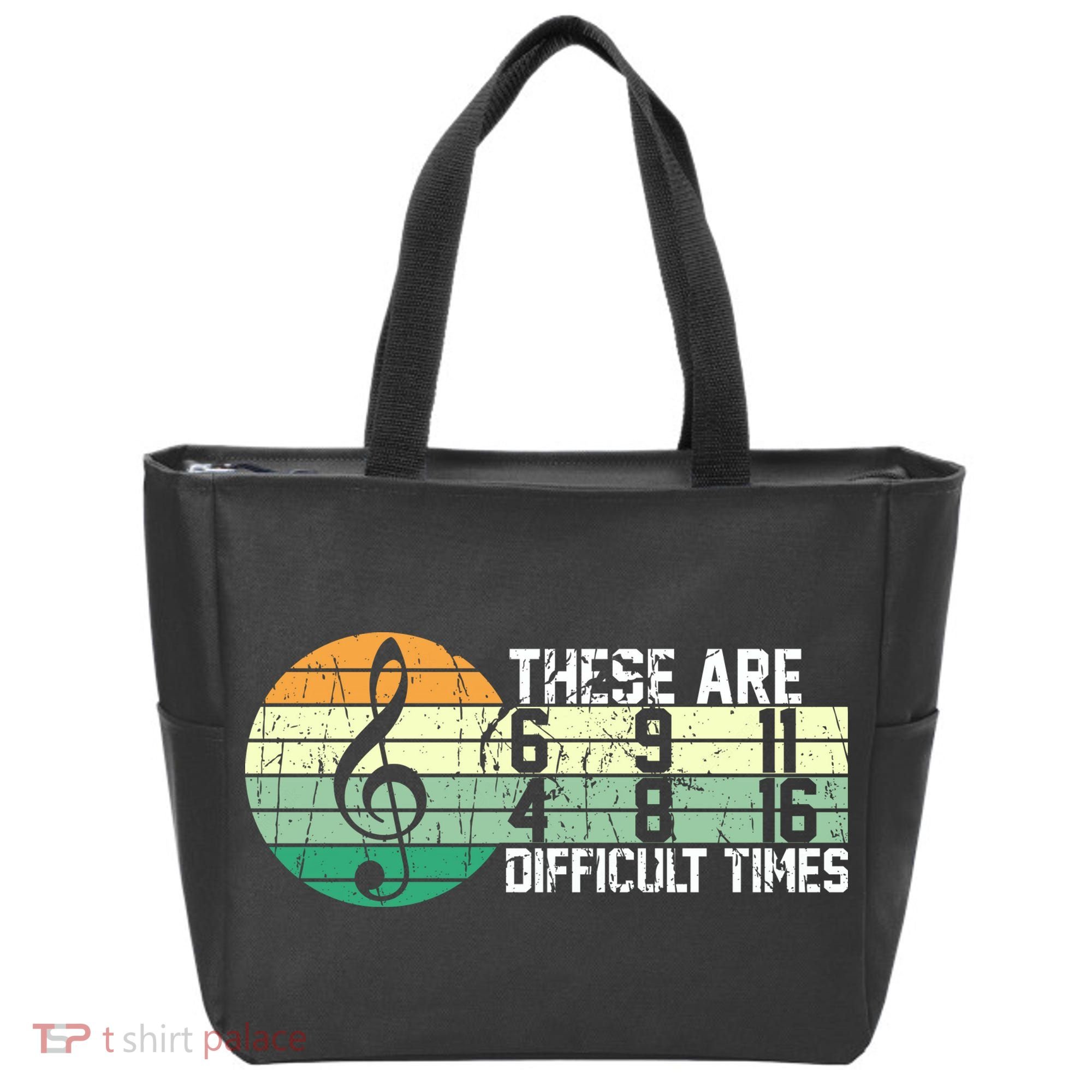 These Are Difficult Times Music Sheet Funny Band Gift Orchestra Musical Gift Tote Bag