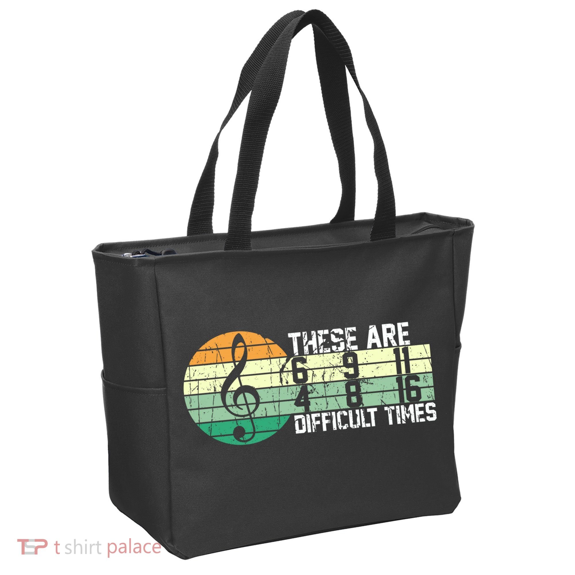 These Are Difficult Times Music Sheet Funny Band Gift Orchestra Musical Gift Tote Bag