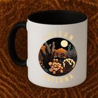 Tucson Arizona Desert At Night Painting Gift Coffee Mug thumb 2