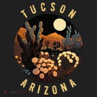 Tucson Arizona Desert At Night Painting Gift Sport-Tek Posi-UV Pro Polo thumb 2