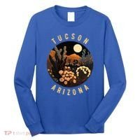 Tucson Arizona Desert At Night Painting Gift Long Sleeve Shirt thumb 0
