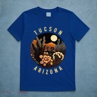 Tucson Arizona Desert At Night Painting Gift T-Shirt thumb 5