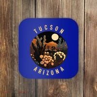 Tucson Arizona Desert At Night Painting Gift Coaster thumb 0