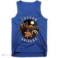 Tucson Arizona Desert At Night Painting Gift Tank Top thumb 0