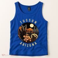 Tucson Arizona Desert At Night Painting Gift Tank Top thumb 2