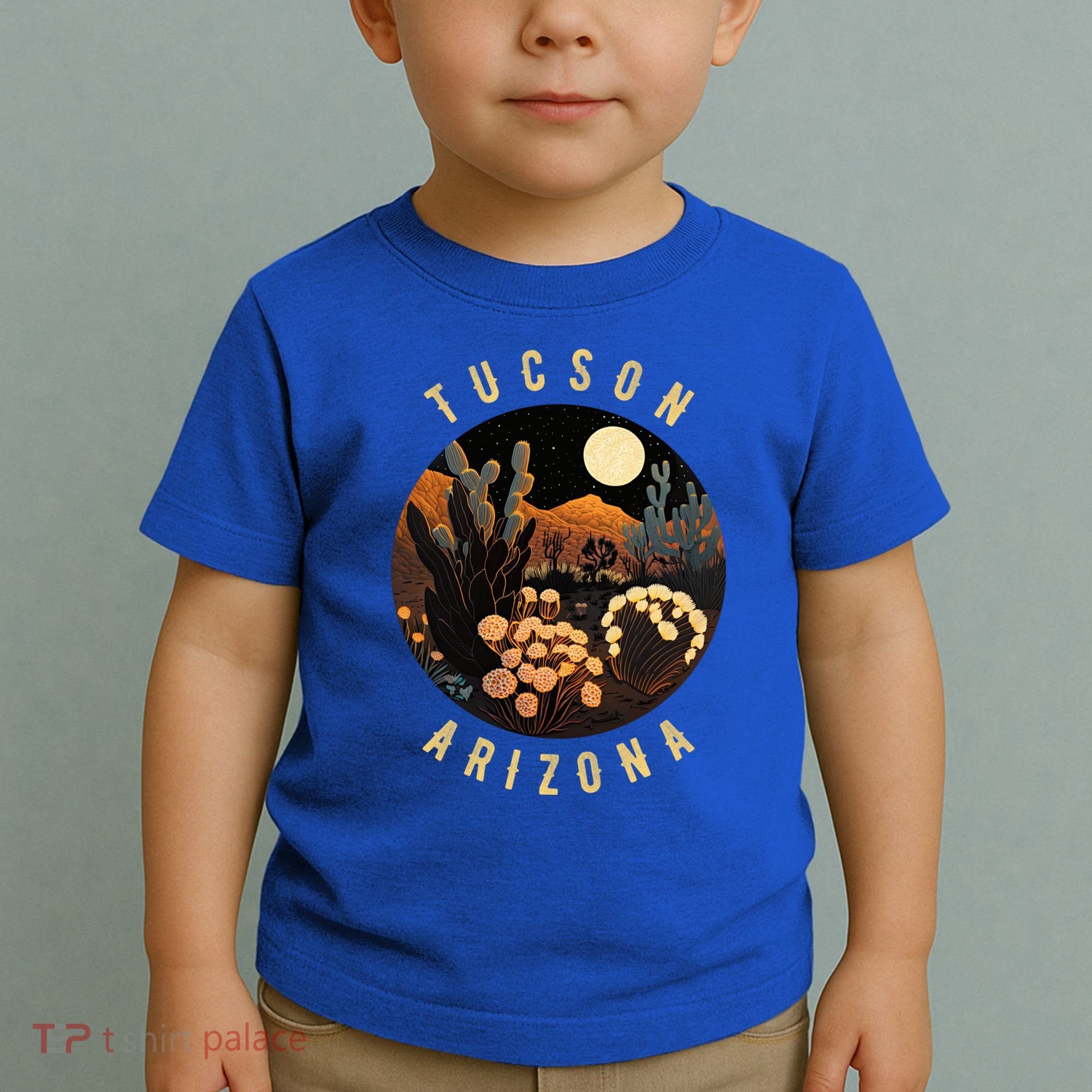 Tucson Arizona Desert At Night Painting Gift Toddler T-Shirt