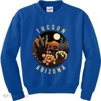 Tucson Arizona Desert At Night Painting Gift Kids Sweatshirt thumb 0