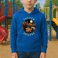 Tucson Arizona Desert At Night Painting Gift Kids Hoodie thumb 2
