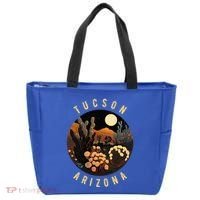 Tucson Arizona Desert At Night Painting Gift Tote Bag thumb 0
