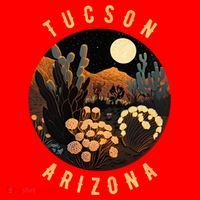 Tucson Arizona Desert At Night Painting Gift Santa Hat thumb 1