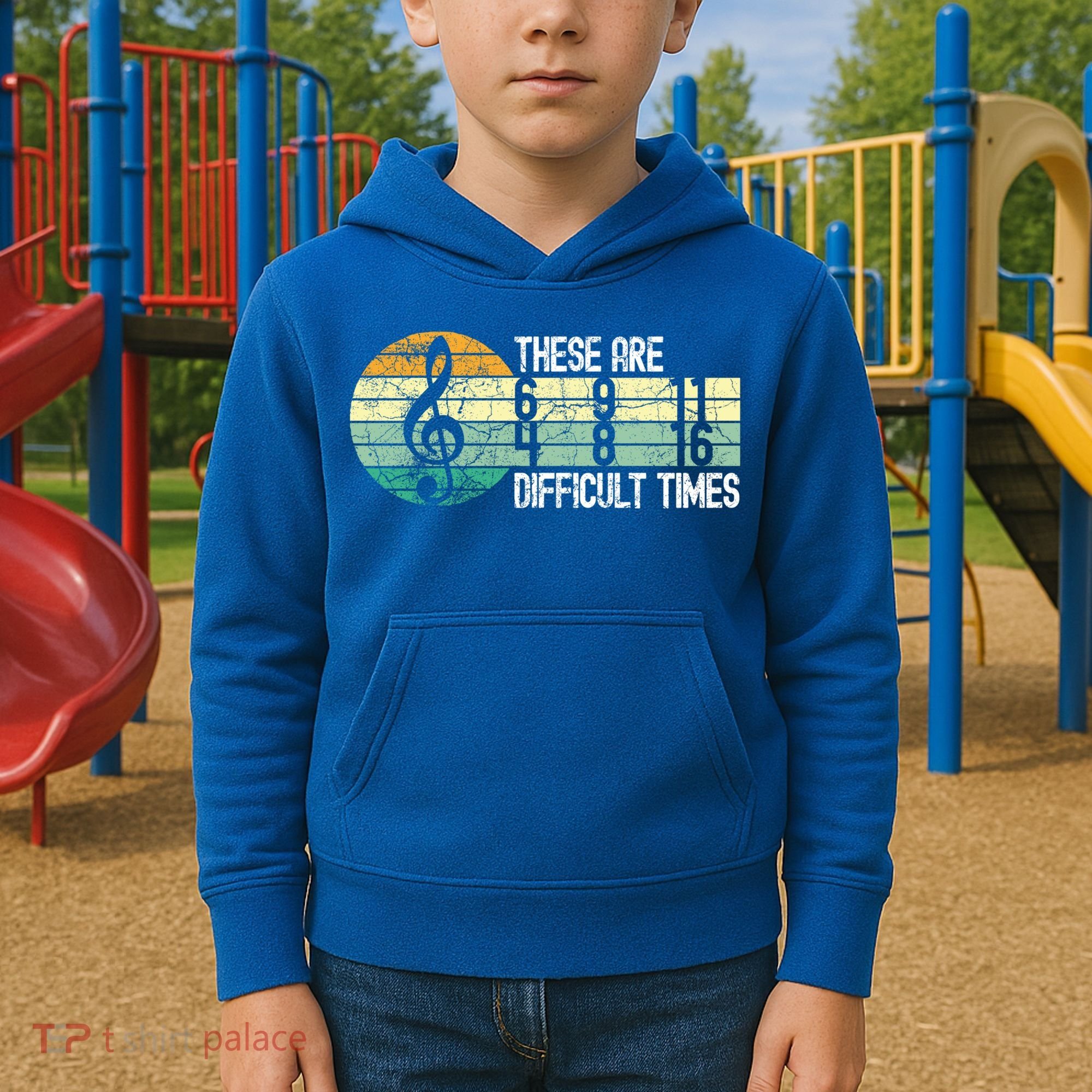These Are Difficult Times Music Sheet Funny Band Gift Orchestra Musical Gift Kids Hoodie
