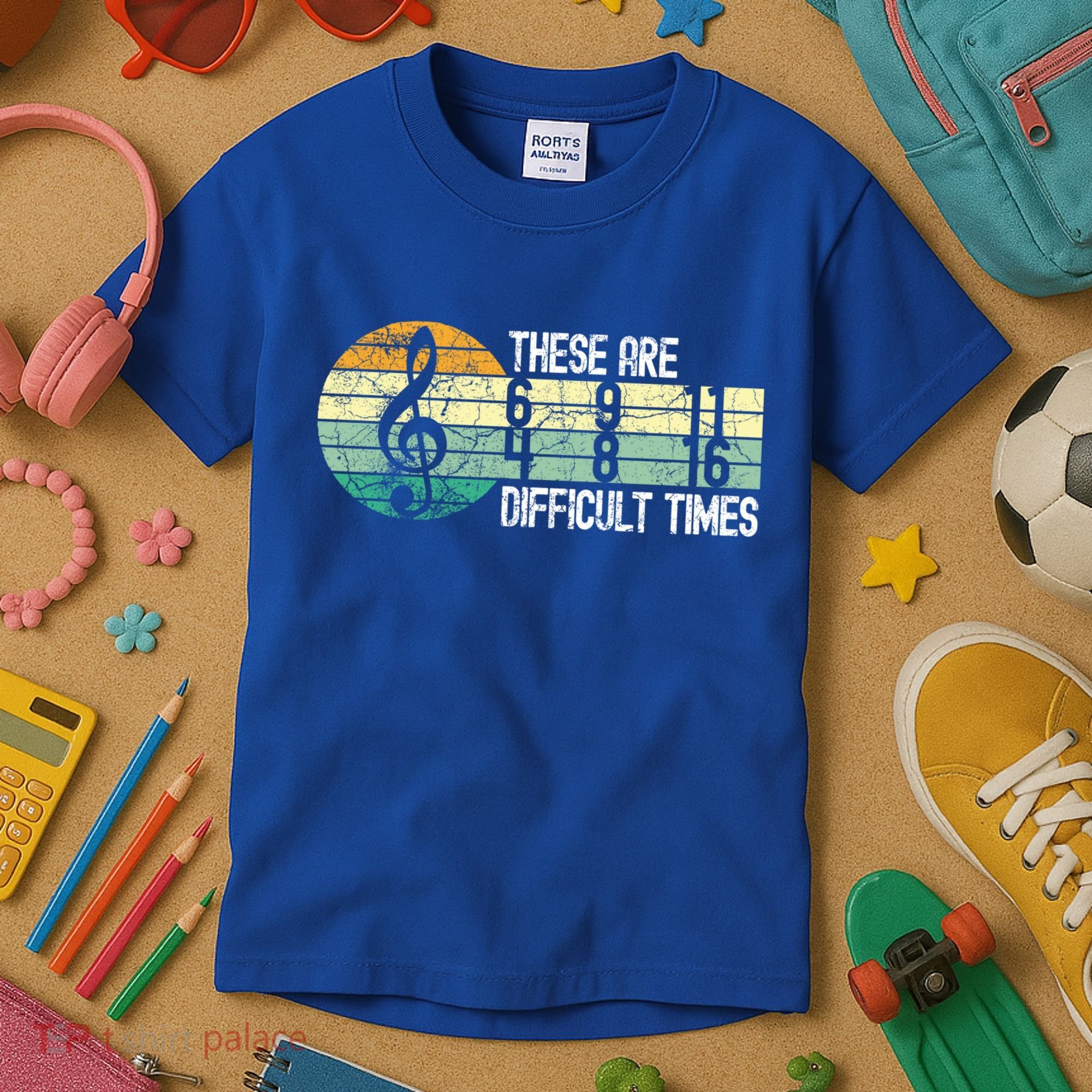 These Are Difficult Times Music Sheet Funny Band Gift Orchestra Musical Gift Kids T-Shirt