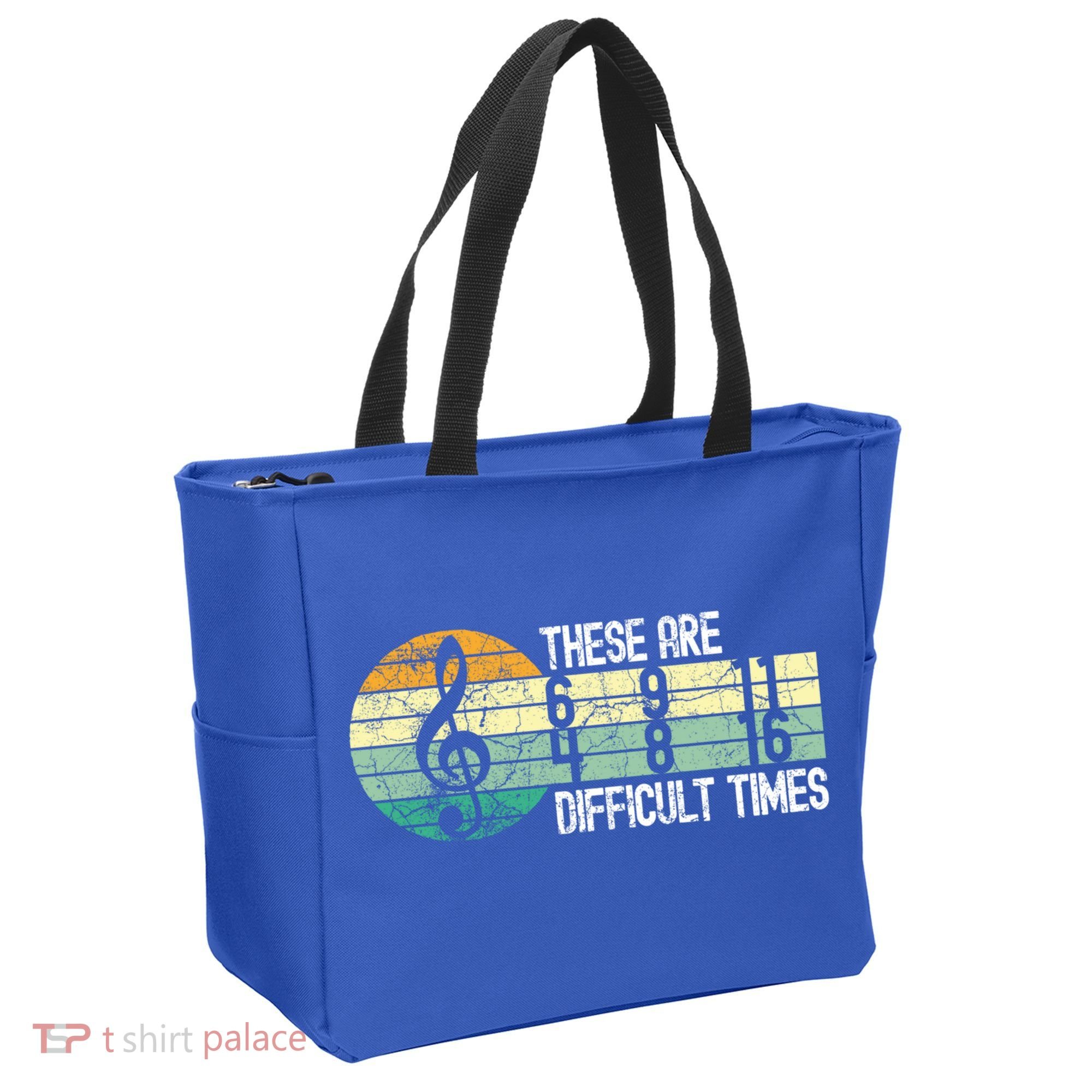 These Are Difficult Times Music Sheet Funny Band Gift Orchestra Musical Gift Tote Bag