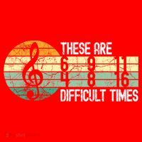 These Are Difficult Times Music Sheet Funny Band Gift Orchestra Musical Gift Santa Hat thumb 1