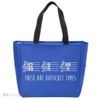 These Are Difficult Times Funny Musicians Parody Cool Gift Tote Bag thumb 0
