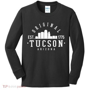 Tucson Arizona Est 1775 Skyline Kids Long Sleeve Shirt