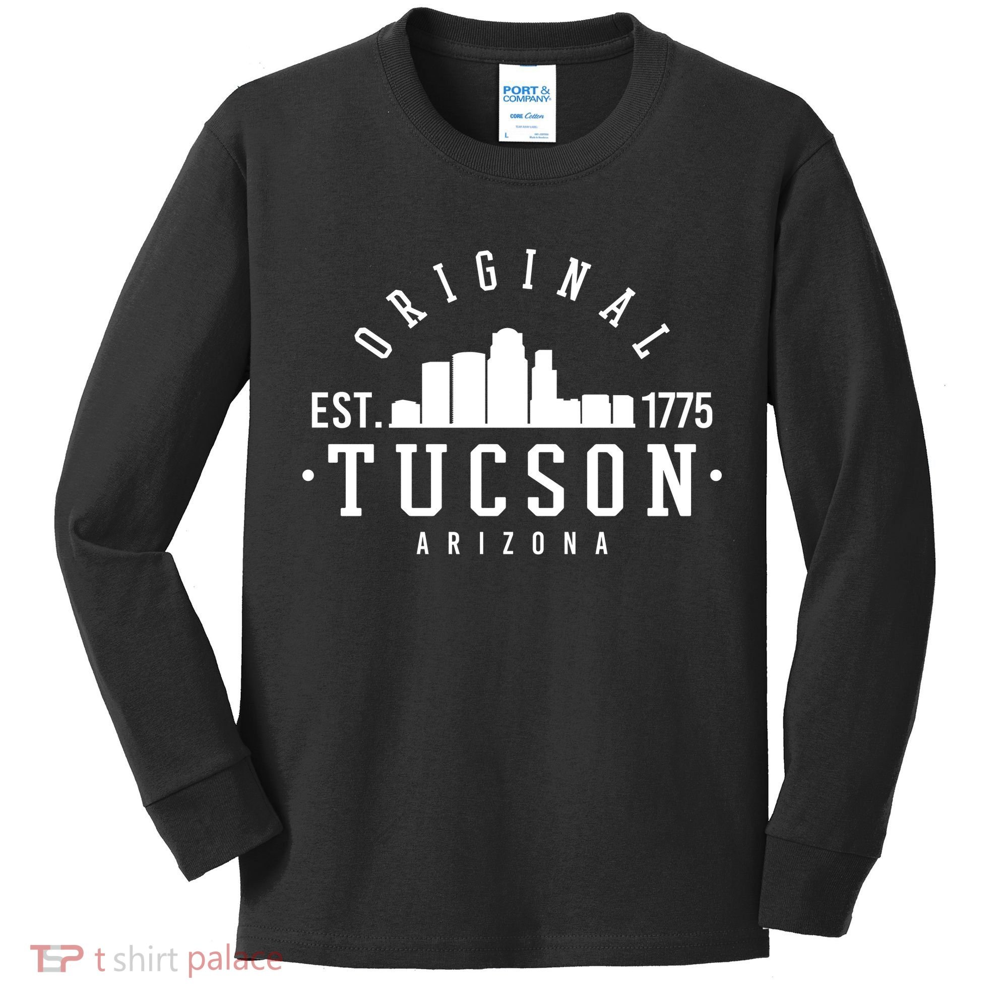 Tucson Arizona Est 1775 Skyline Kids Long Sleeve Shirt