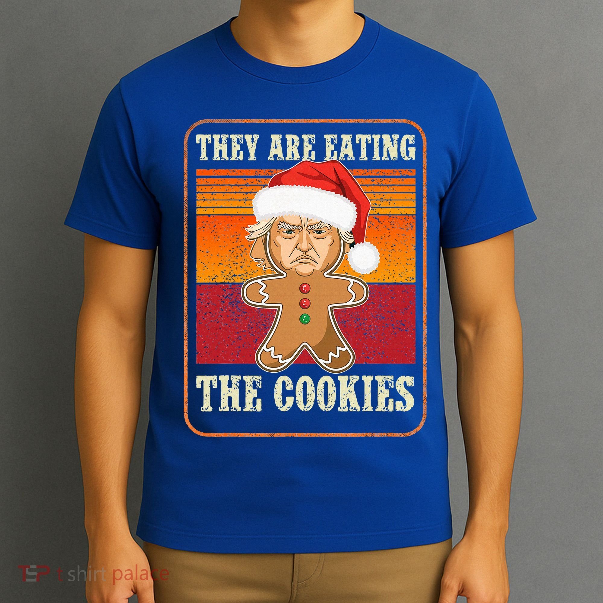 They Are Eating The Cookies Christmas Trump Humor Kamala T-Shirt