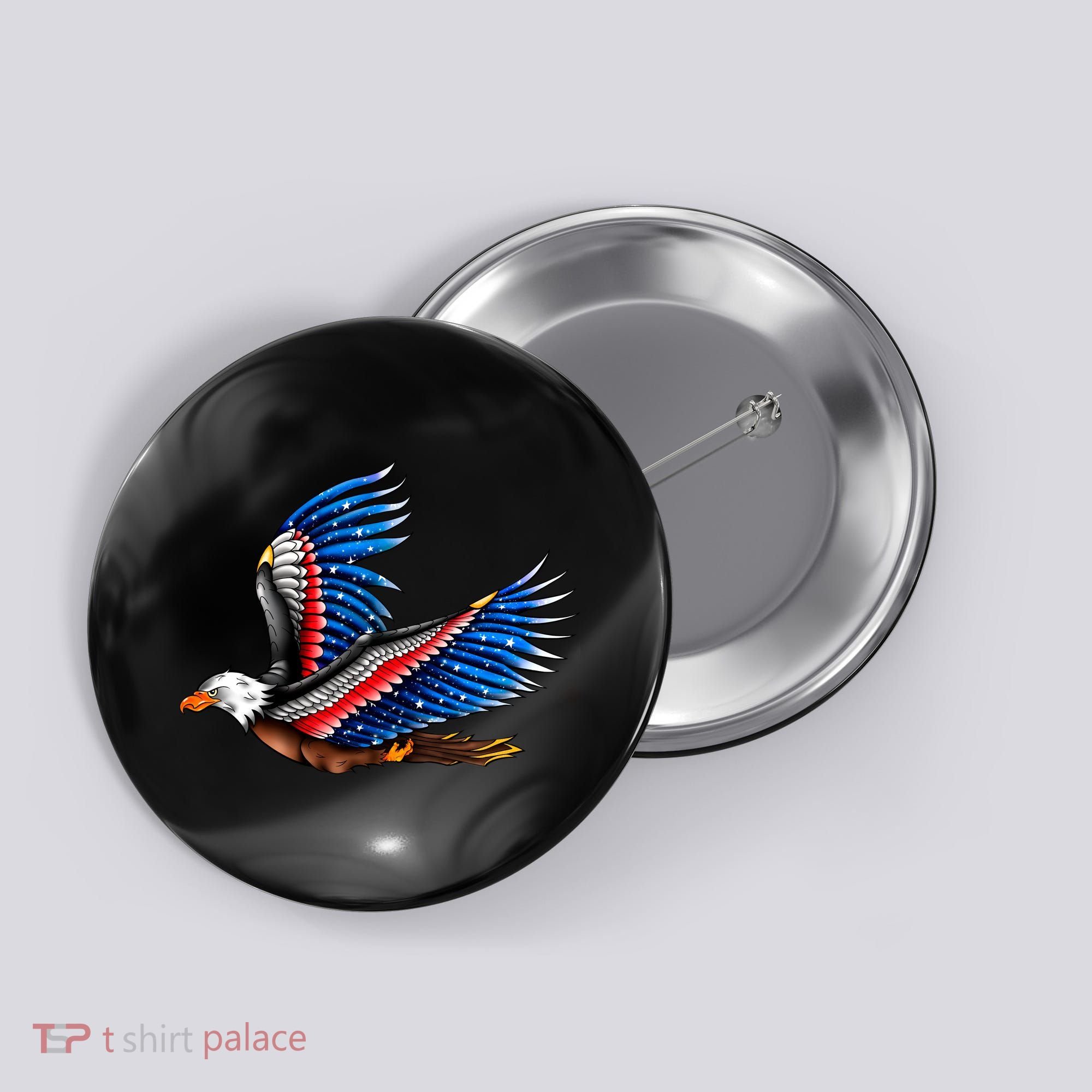 Tattoo American Eagle Button