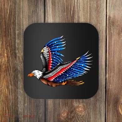Tattoo American Eagle Coaster