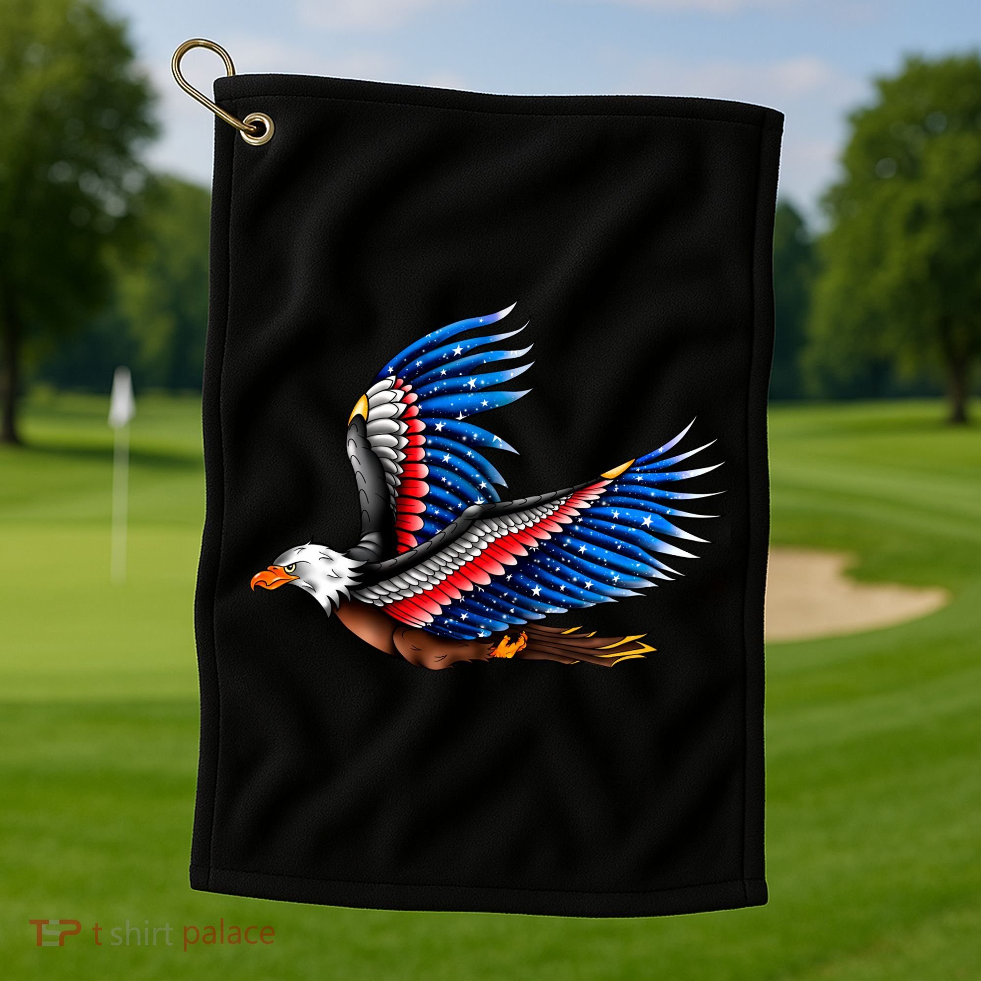 Tattoo American Eagle Golf Towel