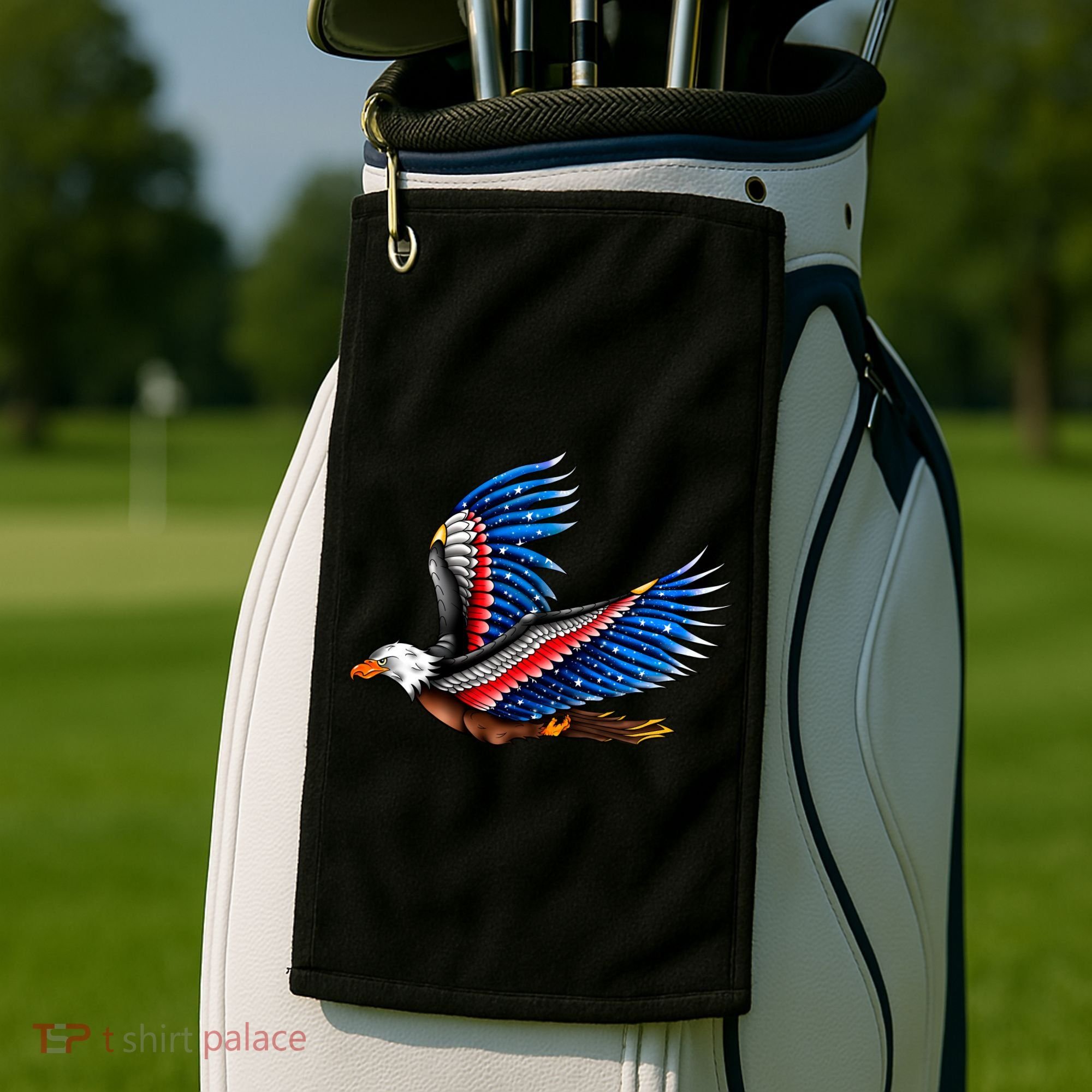 Tattoo American Eagle Golf Towel