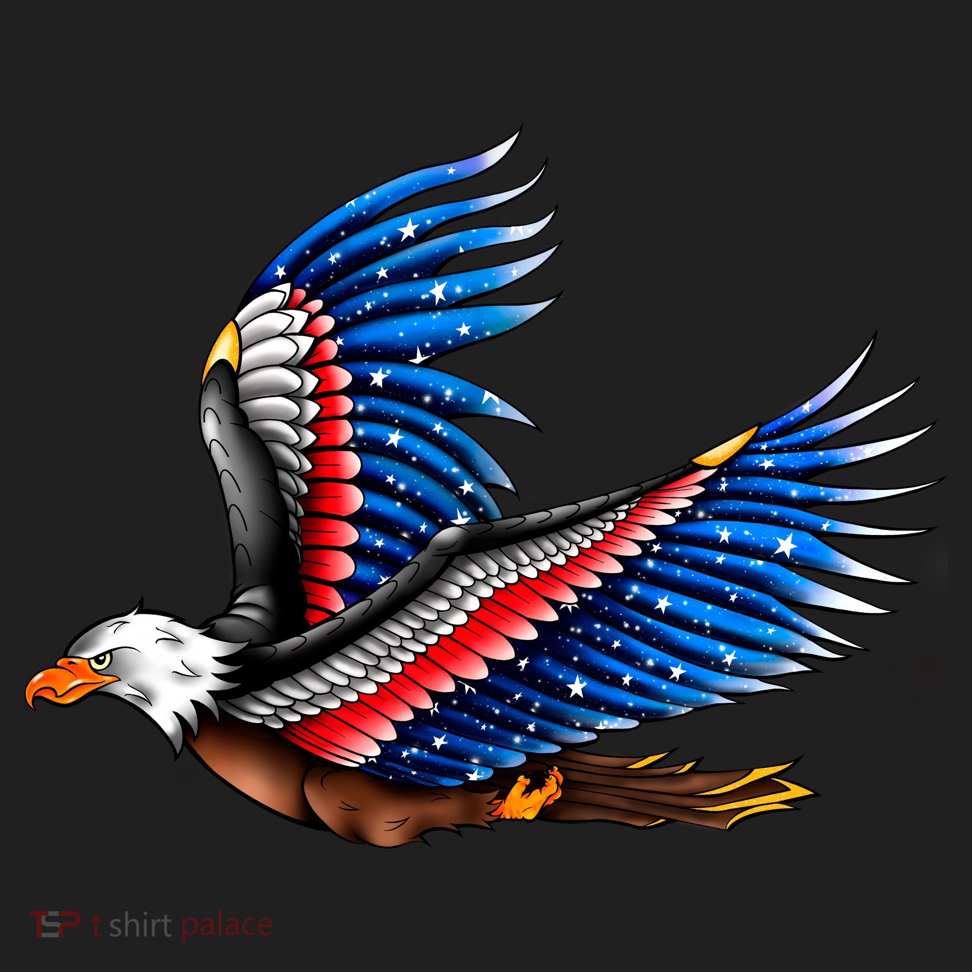 Tattoo American Eagle Golf Towel