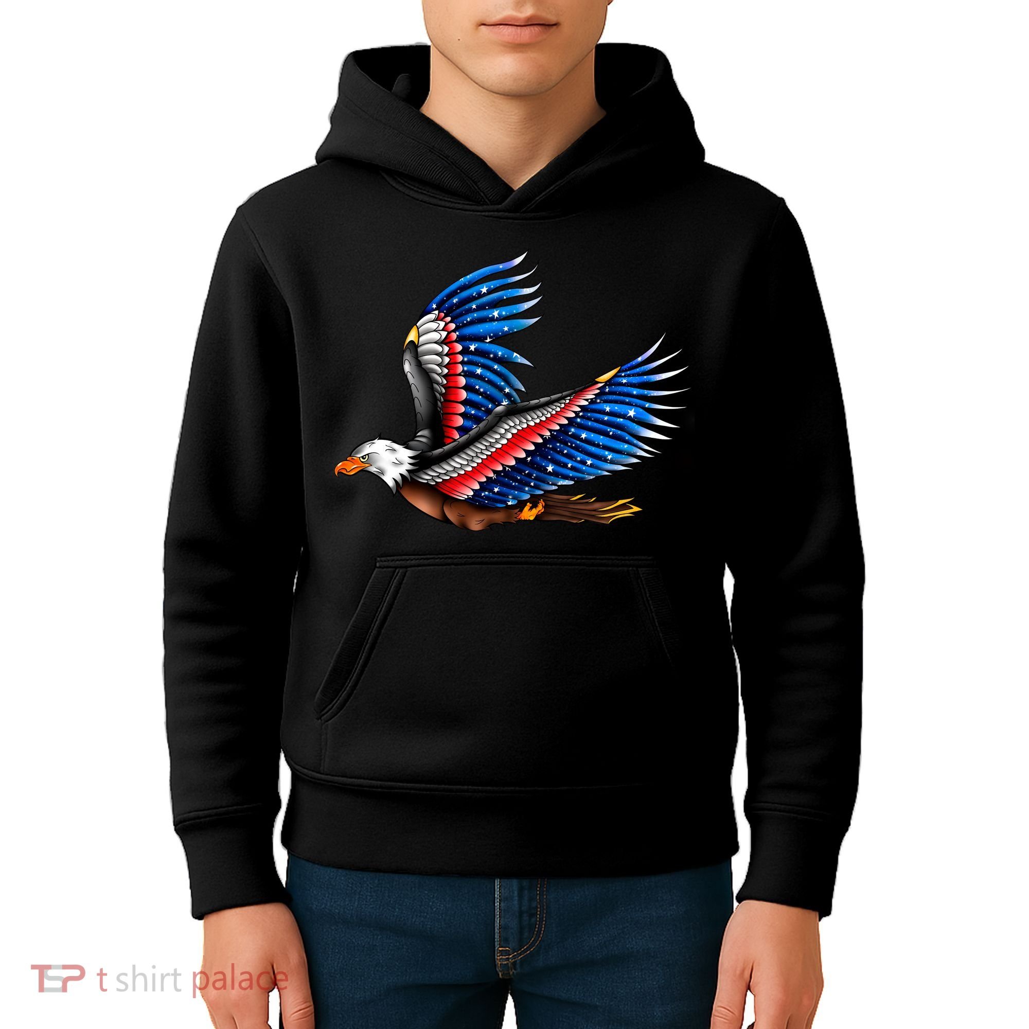 Tattoo American Eagle Kids Hoodie