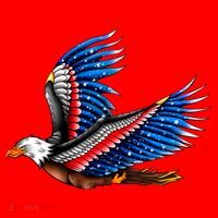 Tattoo American Eagle Santa Hat thumb 1