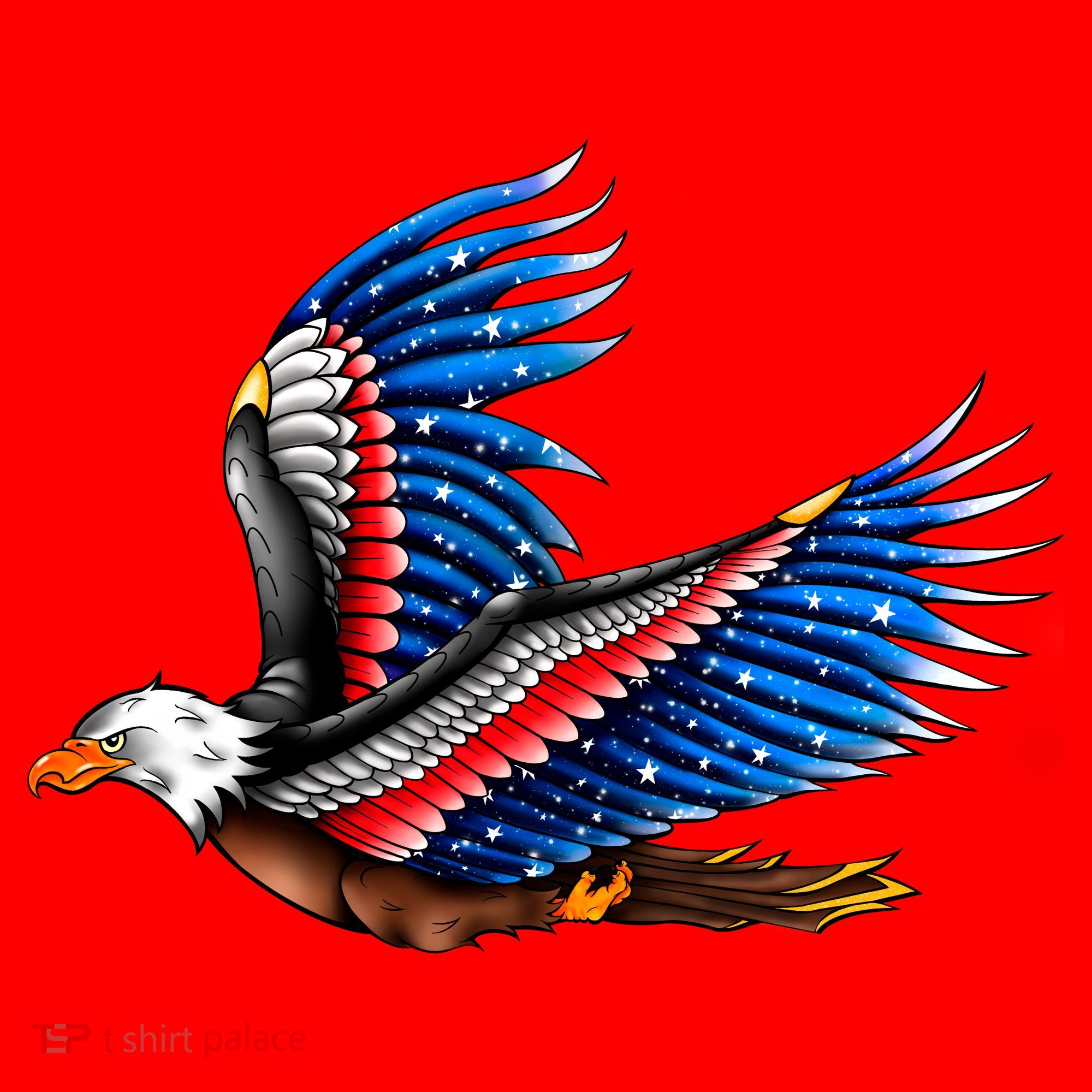 Tattoo American Eagle Santa Hat