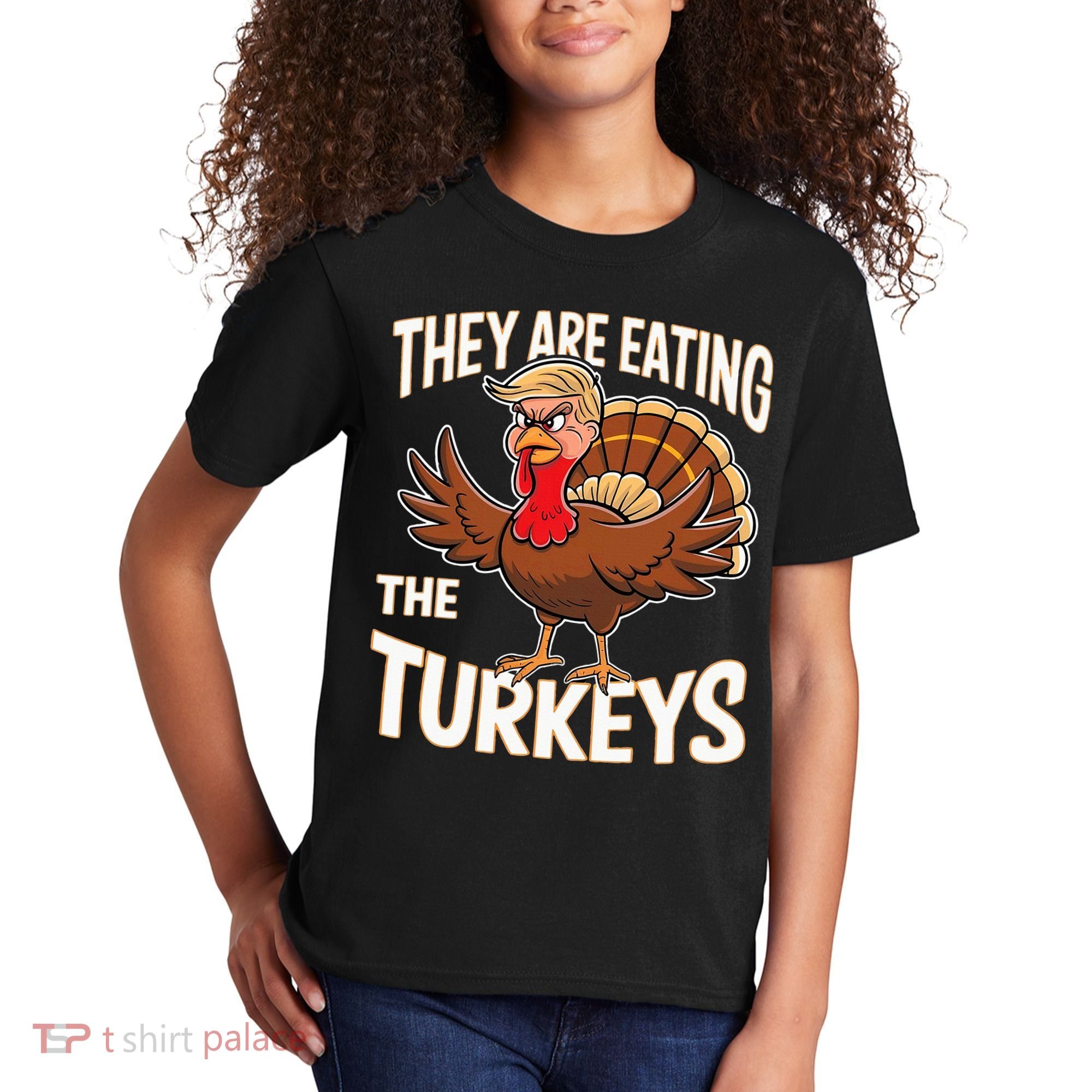 They Are Eating The Turkeys Thanksgiving Humor Kids T-Shirt