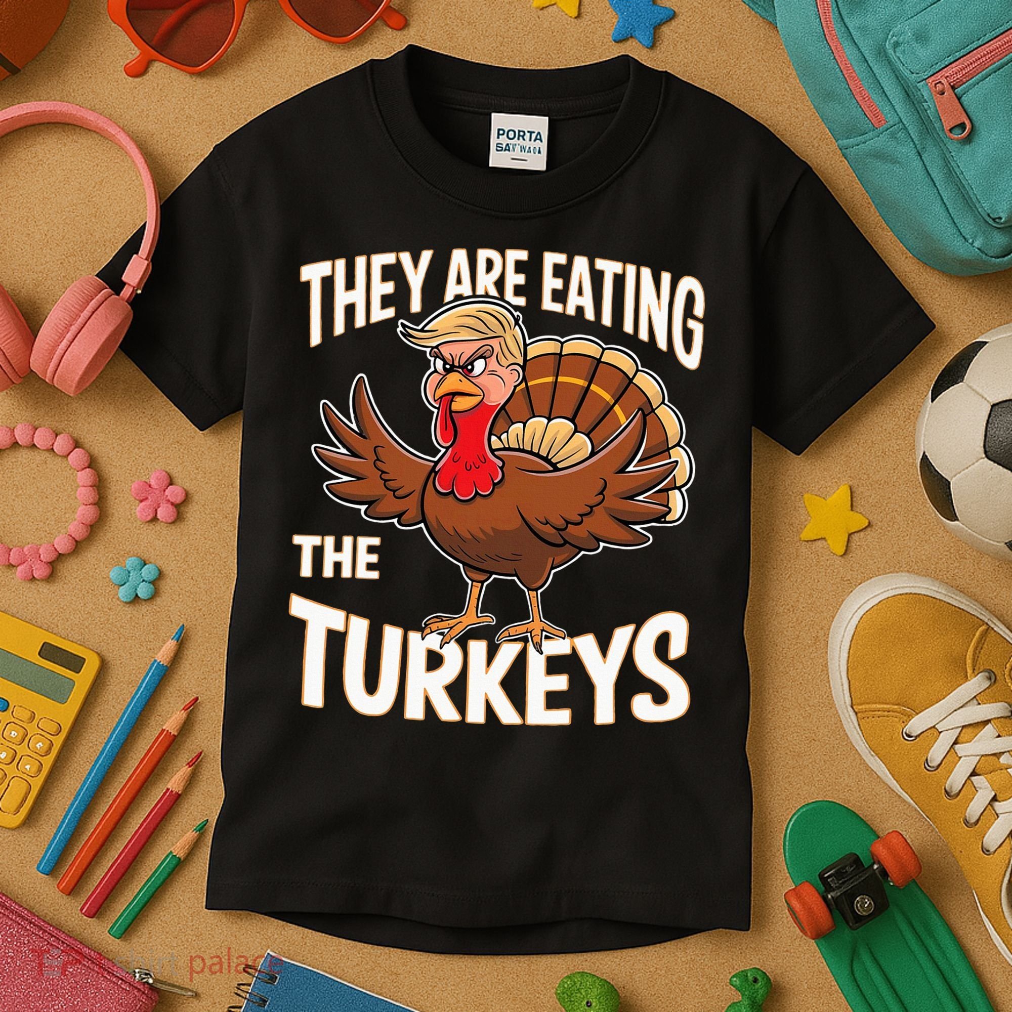 They Are Eating The Turkeys Thanksgiving Humor Kids T-Shirt