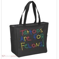 Tattoos Are For Felons Tote Bag thumb 2
