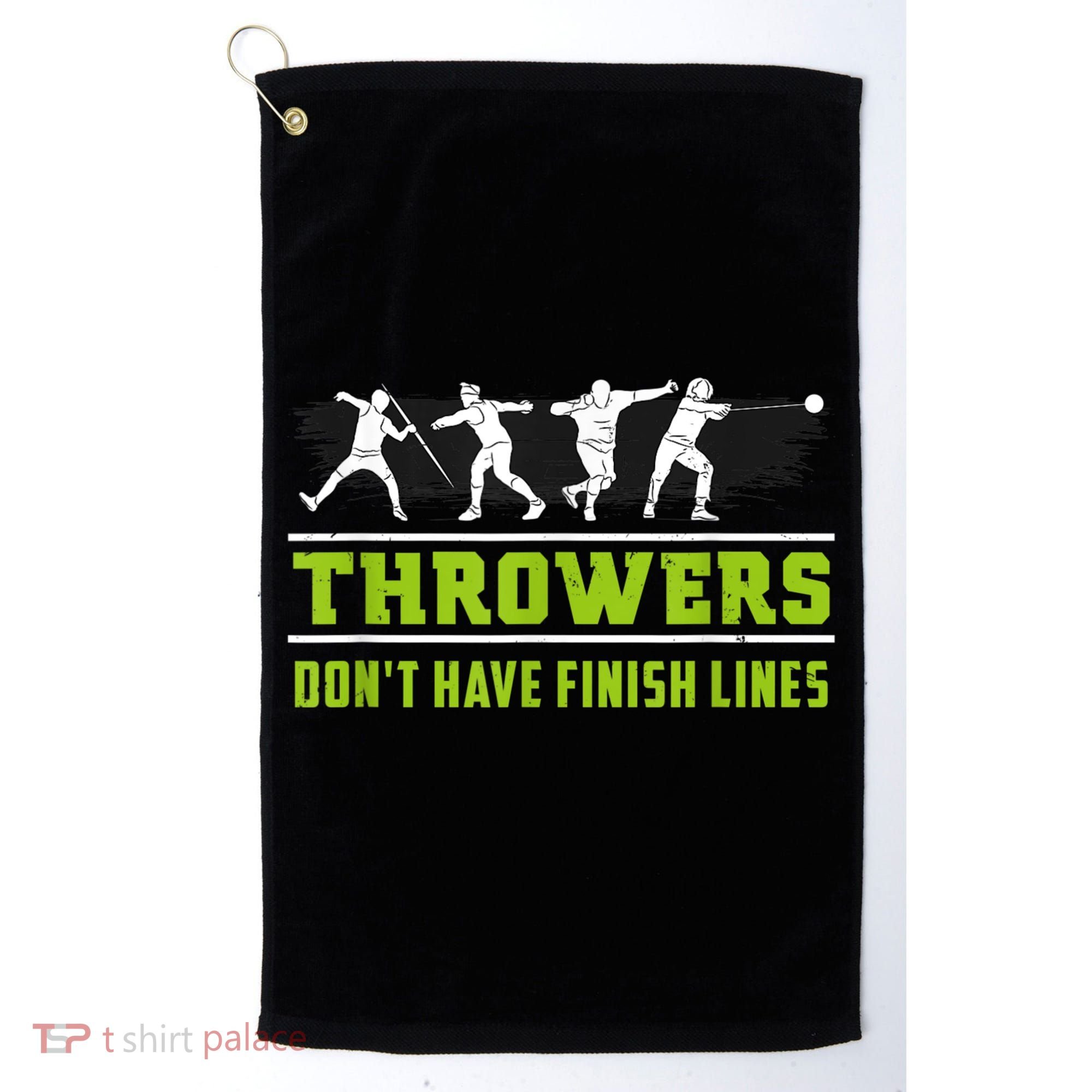 Track And Field Throwing Shot Put Outfit Finish Line Golf Towel