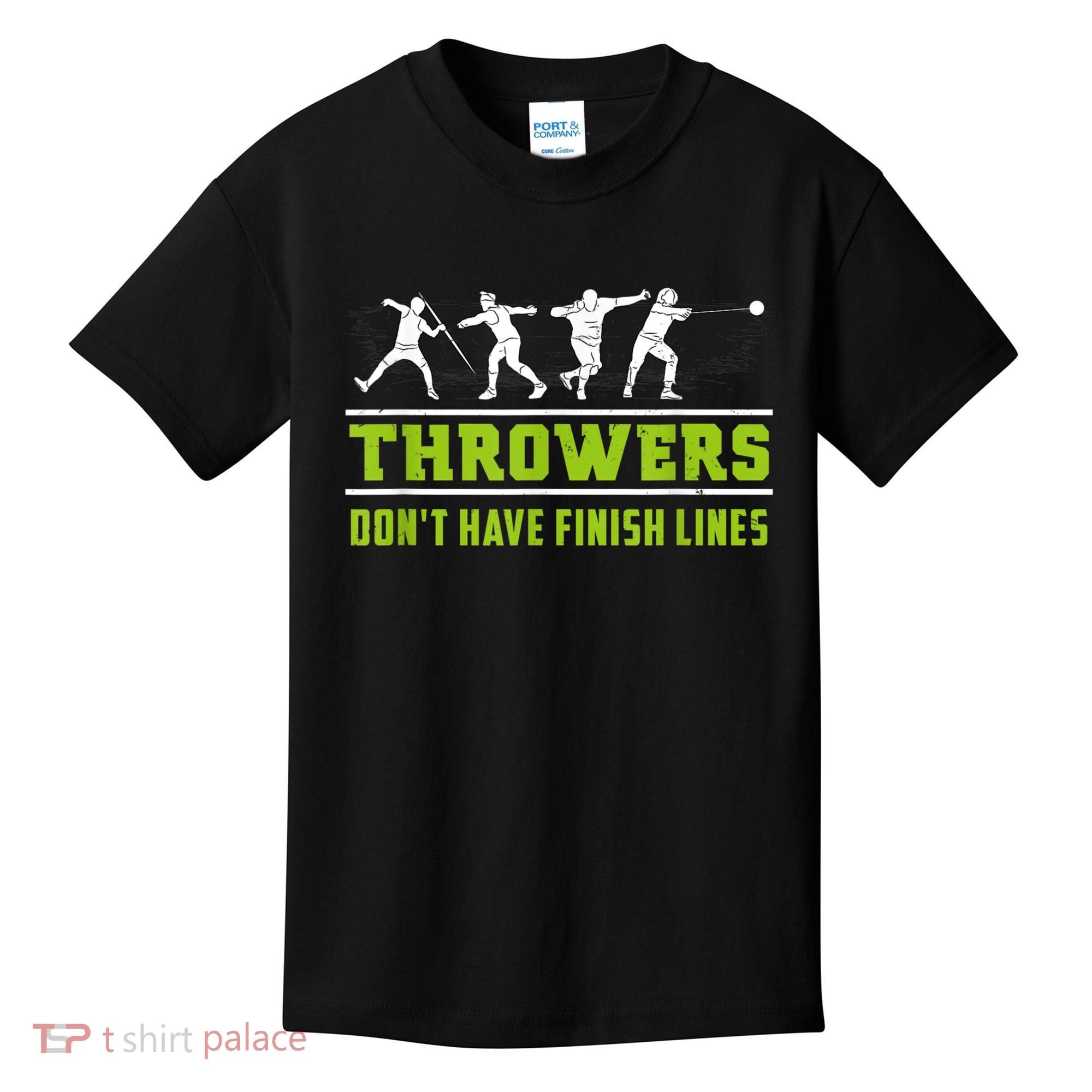 Track And Field Throwing Shot Put Outfit Finish Line Kids T-Shirt