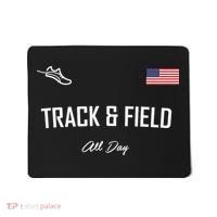Track And Field Gifts Track Field All Day Usa Flag Mousepad thumb 0