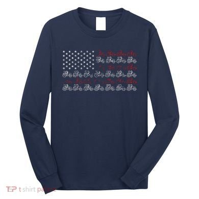 Tractor American Flag Farmer Long Sleeve Shirt