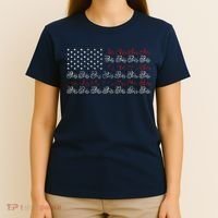 Tractor American Flag Farmer T-Shirt thumb 4