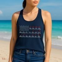 Tractor American Flag Farmer Women's Tank Top thumb 2