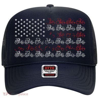 Tractor American Flag Farmer Hat
