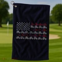 Tractor American Flag Farmer Golf Towel thumb 1