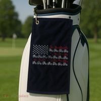 Tractor American Flag Farmer Golf Towel thumb 2