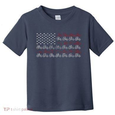 Tractor American Flag Farmer Toddler T-Shirt