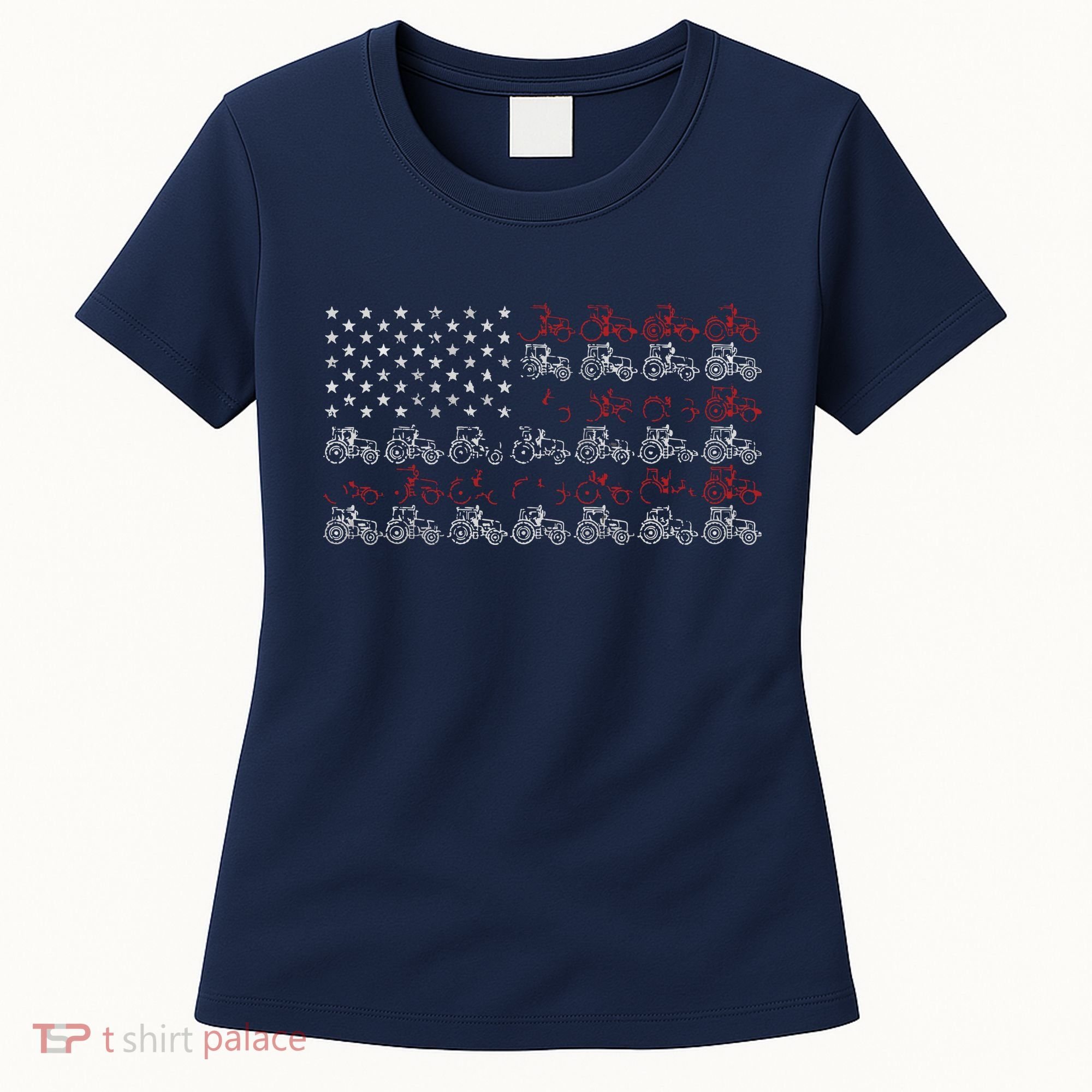 Tractor American Flag Farmer Women's T-Shirt