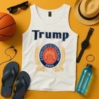 Trump A Fine Convicted Felon 2024 Beer Tank Top thumb 4