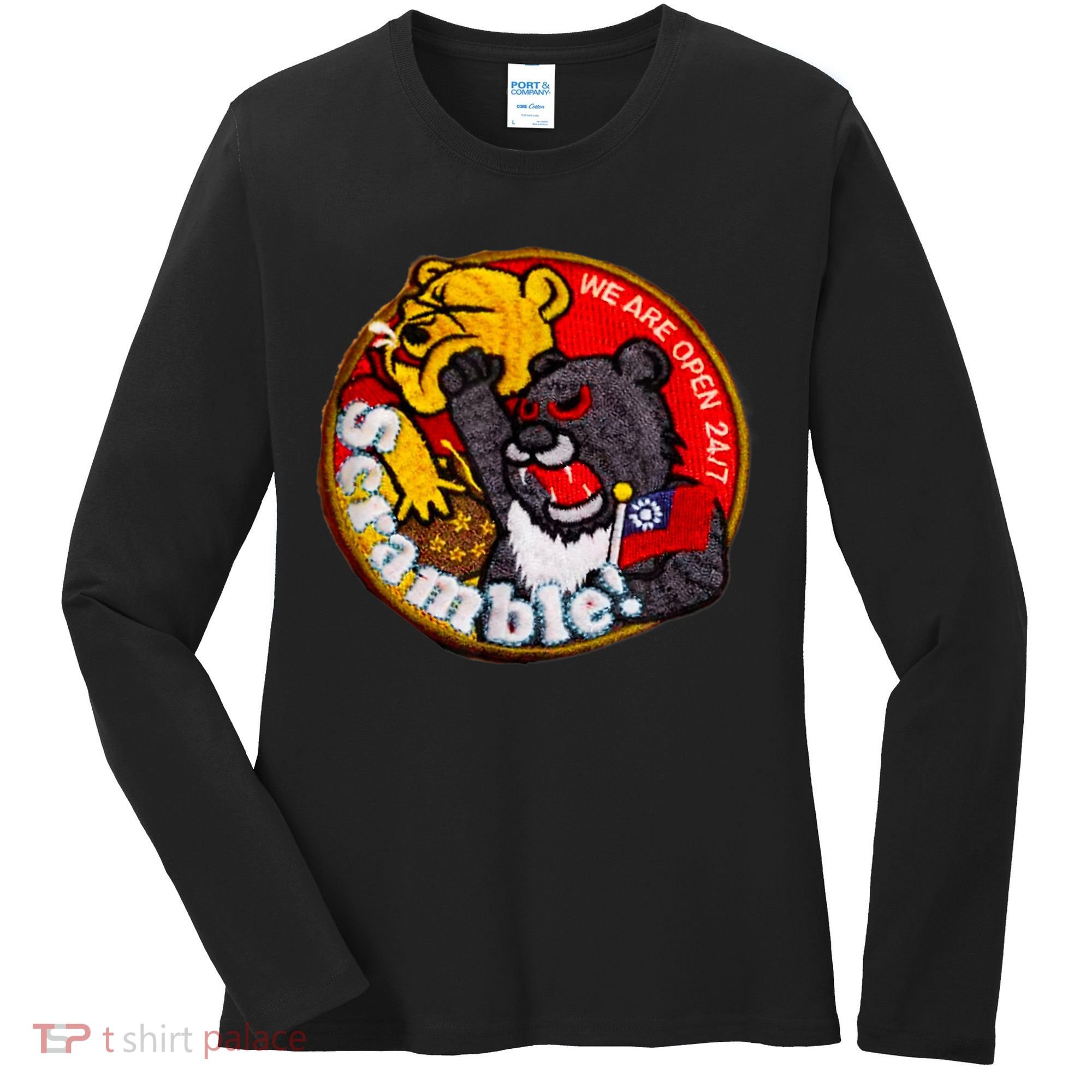 Taiwan Air Force Badge Taiwan Flag Women's Long Sleeve Shirt